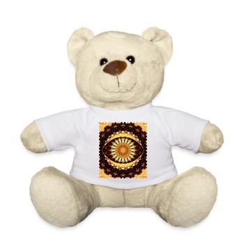 Motif oculaire de feu kaléidoscope - Nounours - blanc - Devant