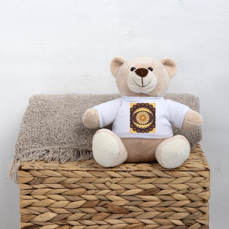 Kaleidoscope Fire Eye Pattern Teddy Bear