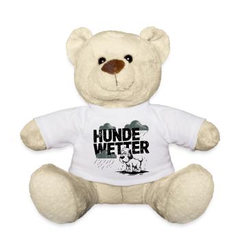 Dog Weather Silhouette - Teddy Bear - white - Front