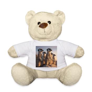 Vigilant monkeys in the evening light Meerkats - Teddy Bear - white - Front