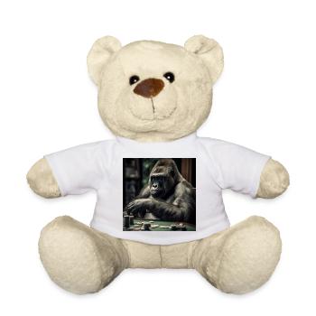 Gorille à la table de poker – Professionnel froid - Nounours - blanc - Devant