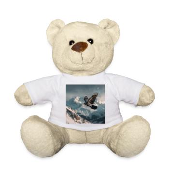 Raven above the snowy peaks Alpine crow - Teddy Bear - white - Front