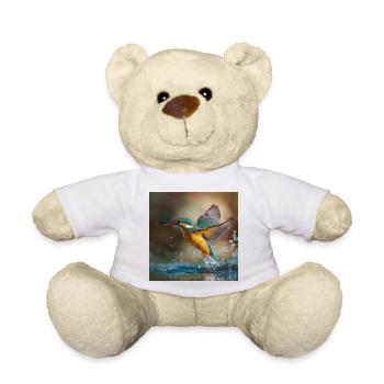 Farbenexplosion der Eisvogel im Flugmoment - Teddy - Weiß - Vorne