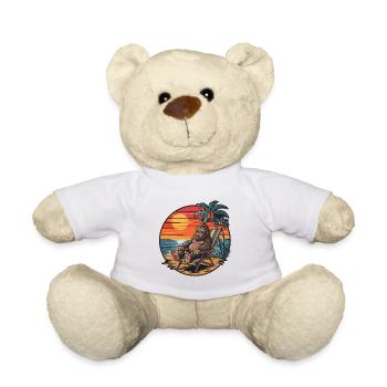 Lustiger Bigfoot am Strand Sommerurlaub Sonnenuntergang - Teddy - Weiß - Vorne