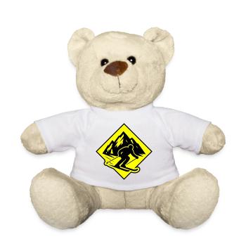 Ski Sport Silhouette Berge - Teddy - Weiß - Vorne