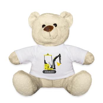 Excavatrice - Nounours - blanc - Devant