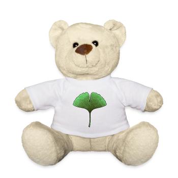 Ginkgo Fan Leaf Aura - Teddy Bear - white - Front