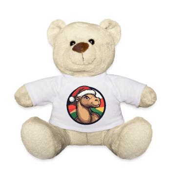 Kamel mit Weihnachtsmütze - Teddy - Weiß - Vorne