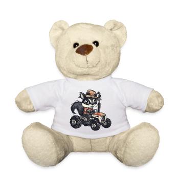 Éleveur de tracteurs moufettes - Nounours - blanc - Devant