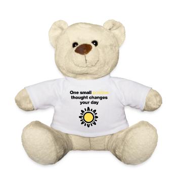 One small positive thought. Positive, mental health - Teddy Bear - white - Front