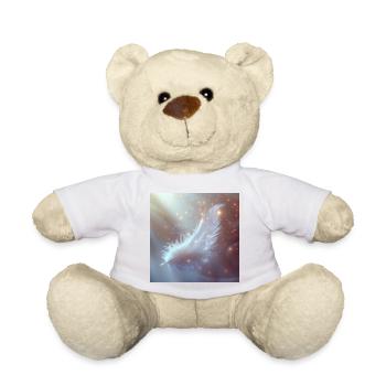Ätherische Feder leuchtend – Symbol des Lichts - Teddy - Weiß - Vorne