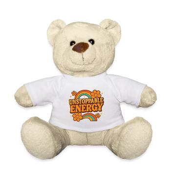 Unstoppable Energy Retro Rainbow - Teddy - Weiß - Vorne