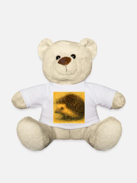 Hérisson doré à l’aquarelle - Nounours - blanc