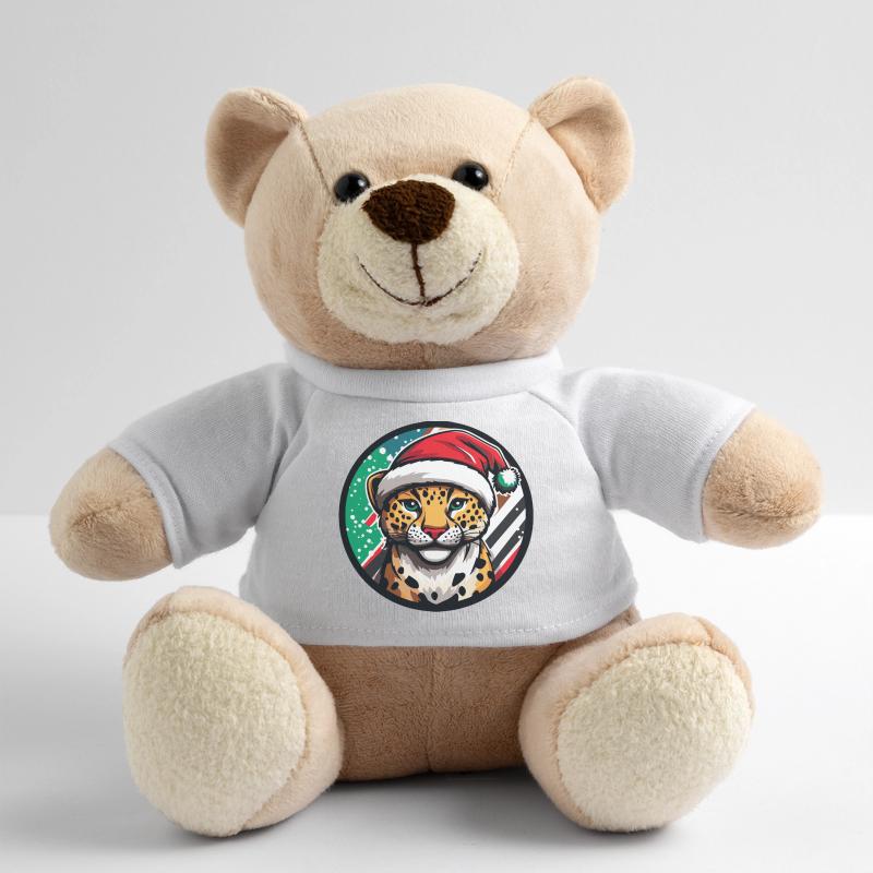 Leopard im Weihnachtsmannhut Teddy