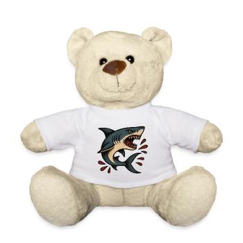 Shark - Teddy Bear - white - Front