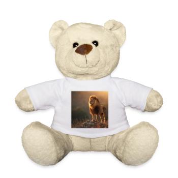 Löwenkönig – Majestätisch im Abendlicht - Teddy - Weiß - Vorne