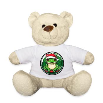 Frog Christmas Comic - Teddy Bear - white - Front