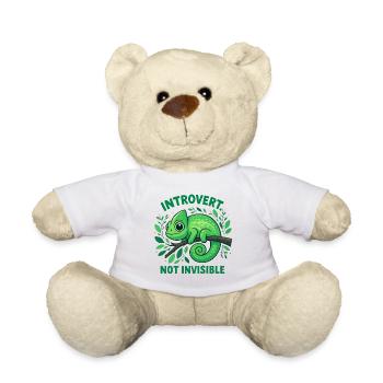 Introverted Chameleon - Teddy Bear - white - Front