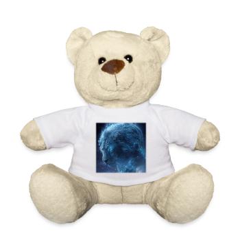 Cosmic Lion Galaxy Stardust Motif - Teddy Bear - white - Front