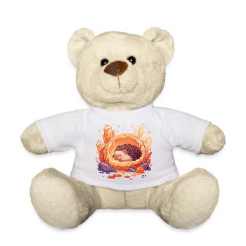 Igel im Kristallorb - Teddy - Weiß - Vorne