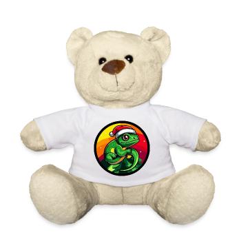 Santa Frog Christmas - Teddy Bear - white - Front