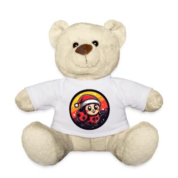 Weihnachts-Ladybug Santa Kostüm - Teddy - Weiß - Vorne