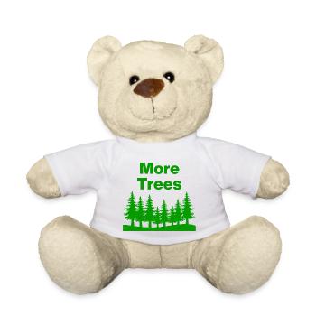 More Trees – Mehr Wald, mehr Leben, Naturlover - Teddy - Weiß - Vorne