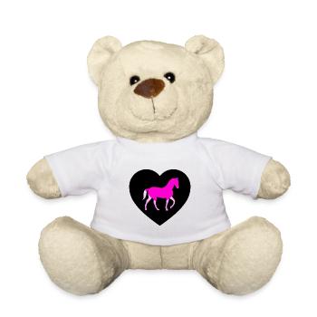horses - Teddy Bear - white - Front