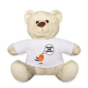 Niederländisch Vielen Dank Euch - Teddy - Weiß - Vorne