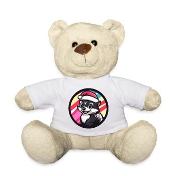 Weihnachts-Stinktier Karikatur - Teddy - Weiß - Vorne