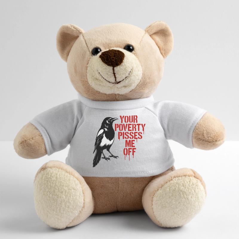 Elster mit rotem Tropftext Teddy