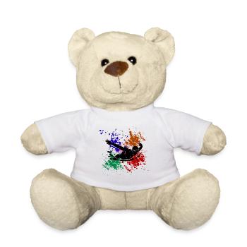 Swimmer Colored Paint Shards - Teddy Bear - white - Front