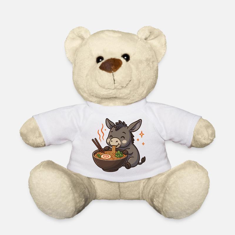 Esel mit Nudeln Ramen kawaii Esel - Teddy - Weiß