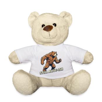 Undead Bear with Sewing Patches - Teddy Bear - white - Front