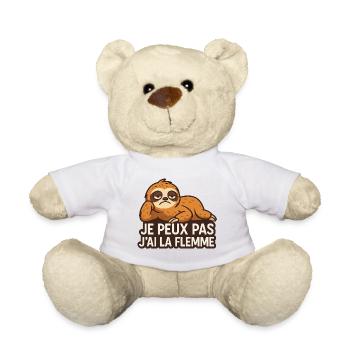 I can't, I'm too lazy. - Teddy Bear - white - Front