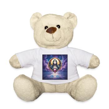Lunar Arcana: Woman in a Celestial Ring - Teddy Bear - white - Front