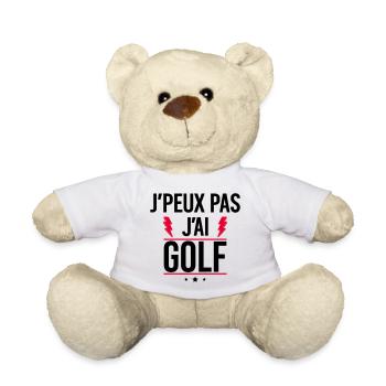 J’peux pas j’ai golf Humour Golf - Nounours - blanc - Devant