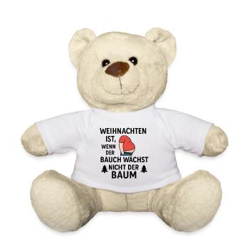Weihnachten ist, wenn der Bauch wächst - Teddy - Weiß - Vorne