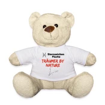 Sternzeichen Fische, Träumer by Nature, Geburtstag - Teddy - Weiß - Vorne