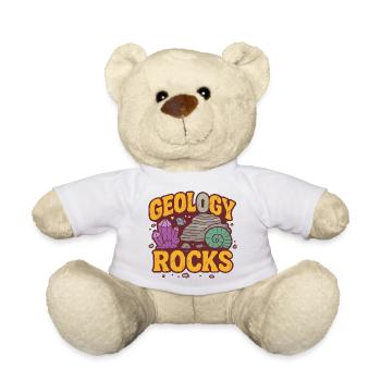 Geology Rocks Retro Graphic Tee - Teddy Bear - white - Front
