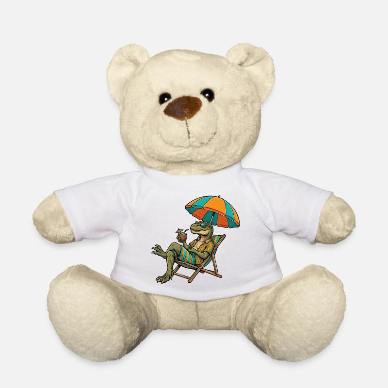 Stranddino im Tropenlook - Teddy - Weiß