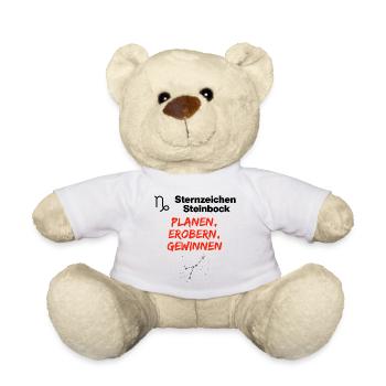 Sternzeichen Steinbock – Planen, Erobern, Gewinnen - Teddy - Weiß - Vorne