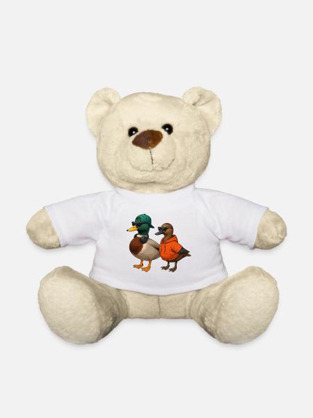 Enten Paar im coolen Look - Teddy - Weiß