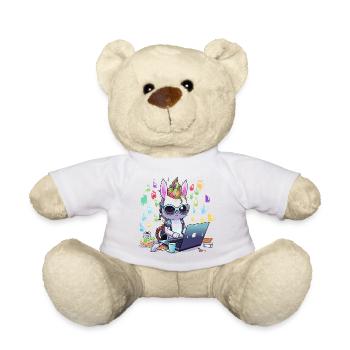Unicorn Tech-Gamer im Kreativstudio - Teddy - Weiß - Vorne