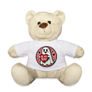 Be My Boo Ghost Heart - Teddy Bear - white - Front