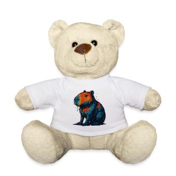 Colorful Beaver Pop Art - Teddy Bear - white - Front