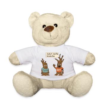 SVN Git Entwickler-Humor-T-Shirt - Teddy - Weiß - Vorne