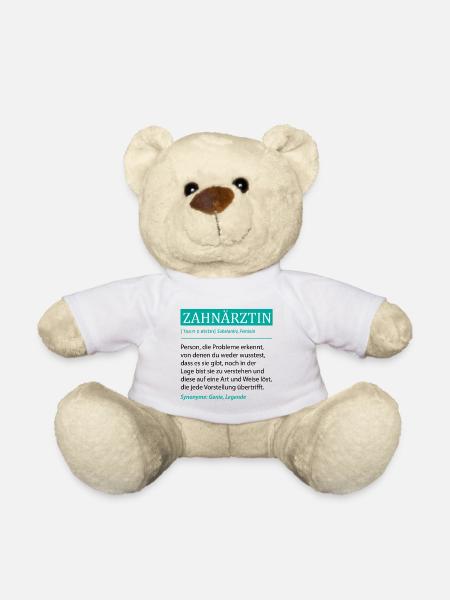 Zahnärztin Definition Lustig Beruf Spruch Geschenk - Teddy - Weiß