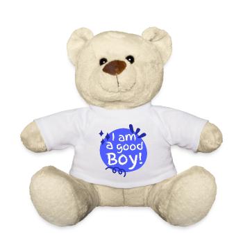 Je suis un bon garçon - Nounours - blanc - Devant
