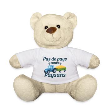 Pas de pays sans Paysans - Nounours - blanc - Devant